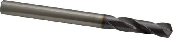 OSG - 5.99948mm 130° Spiral Flute Powdered Metal Screw Machine Drill Bit - TiCN Finish, Right Hand Cut, 28mm Flute Length, 72mm OAL, Standard Point, Straight Shank - Exact Tool & Supply