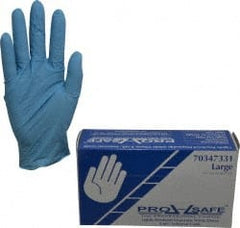 PRO-SAFE - Size L, 8 mil, Industrial Grade, Powdered Nitrile Disposable Gloves - Exact Tool & Supply