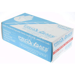 PRO-SAFE - Size M, 8 mil, Industrial Grade, Powdered Nitrile Disposable Gloves - Exact Tool & Supply