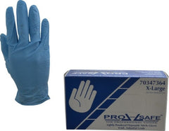 PRO-SAFE - Size XL, 8 mil, Industrial Grade, Powdered Nitrile Disposable Gloves - Exact Tool & Supply
