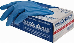 PRO-SAFE - 50 Piece Pack, Size L, 8 mil, Industrial Grade, Powder Free Nitrile Disposable Gloves - Exact Tool & Supply