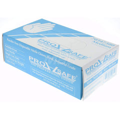 PRO-SAFE - 50 Piece Pack, Size M, 8 mil, Industrial Grade, Powder Free Nitrile Disposable Gloves - Exact Tool & Supply