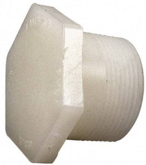 NIBCO - 1-1/2" PVDF Plastic Pipe Threaded Plug - Schedule 80, MIPT End Connections - Exact Tool & Supply