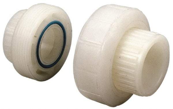 NIBCO - 1-1/2" PVDF Plastic Pipe Socket Union - Schedule 80, S x S End Connections - Exact Tool & Supply