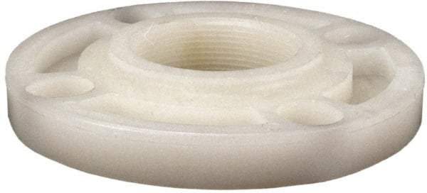 NIBCO - 2" Pipe, 6" OD, PVDF Threaded Pipe Flange - Schedule 80, Natural - Exact Tool & Supply