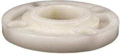 NIBCO - 2" Pipe, 6" OD, PVDF Threaded Pipe Flange - Schedule 80, Natural - Exact Tool & Supply