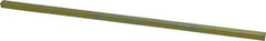 Precision Brand - 12" Long, Gold Dichromate-Plated Key Stock - Medium Carbon Steel - Exact Tool & Supply