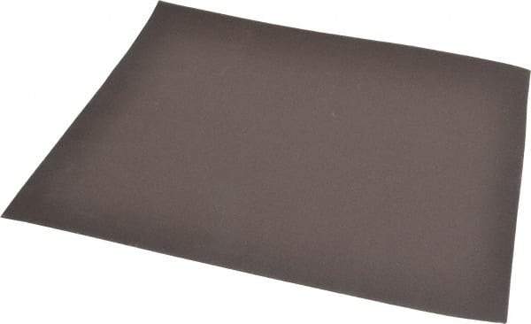 Made in USA - 320 Grit, Aluminum Oxide Sanding Sheet - 11" Long x 9" Wide, Extra Fine Grade, J Weighted Cloth Backing - Exact Tool & Supply