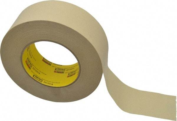 3M - 2" Wide x 60 Yd Long Tan Paper Masking Tape - Series 231, 7.6 mil Thick, 28 In/Lb Tensile Strength - Exact Tool & Supply