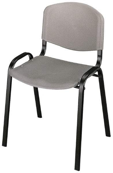 Safco - Charcoal Stackinging Chair - 21 Inch Wide x 18 Inch Deep x 7 Inch High - Exact Tool & Supply