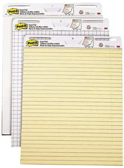 3M - Faint Blue with 1 Inch Grid, 25 x 30 Inch Sheets, 30 per Pad, 2 per Carton, Easel Pad - For Use with Easel Pad Holders - Exact Tool & Supply