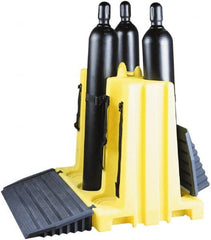Enpac - Gas Cylinder Carts, Racks, Stands & Holders Type: Six Cylinder Floor Stand Rack Fits Cylinder Diameter: 3; 4; 5; 6; 7; 8; 9; 10 (Inch) - Exact Tool & Supply