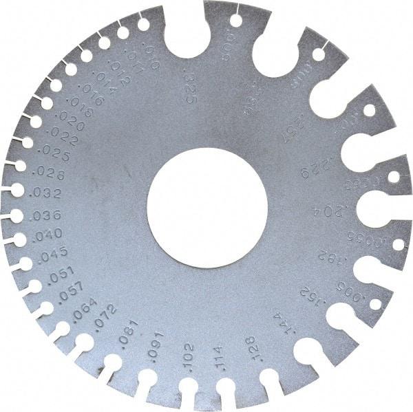 SPI - #36 Steel Wire and Sheet Metal Gage - Use with Nonferrous Metals - Exact Tool & Supply