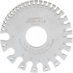 SPI - #36 Steel Wire and Sheet Metal Gage - Use with Uncoated Sheet and Plate Iron and Steel - Exact Tool & Supply