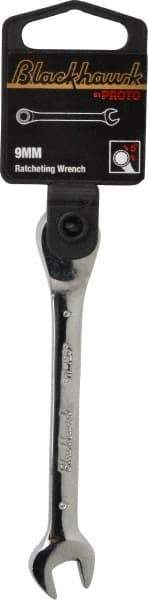 Blackhawk by Proto - 9mm 12 Point Combination Wrench - 4-1/2" OAL, Steel, Chrome Finish - Exact Tool & Supply