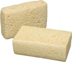 Ability One - 6-1/4" Long x 2-1/8" Wide x 1" Thick Scouring Sponge - Nonabrasive, Tan - Exact Tool & Supply