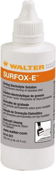 WALTER Surface Technologies - 3.4 Ounce, TIG Welder Etch Solution Electrolyte - For Use with Surfox Mini or 204 - Exact Tool & Supply