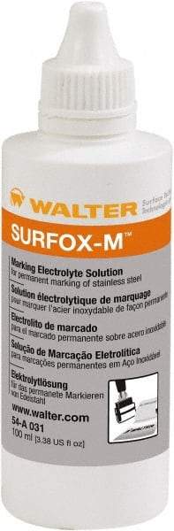 WALTER Surface Technologies - 3.4 Ounce, TIG Welder Mark Solution Electrolyte - For Use with Surfox Mini or 204 - Exact Tool & Supply