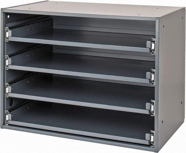 Durham - 4 Drawer, Small Parts Heavy Duty Bearing Slide Rack Cabinet - 12-1/2" Deep x 20" Wide - Exact Tool & Supply