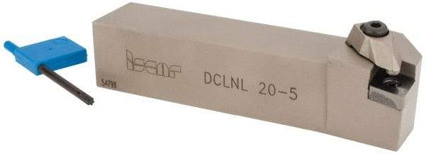 Iscar - DCLN, Left Hand Cut, 95° Lead Angle, 1-1/4" Shank Height x 1-1/4" Shank Width, Negative Rake Indexable Turning Toolholder - 6" OAL, CN.. Insert Compatibility, Series Isoturn - Exact Tool & Supply