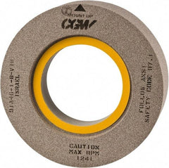 Camel Grinding Wheels - 18" Diam x 8" Hole x 2" Thick, I Hardness, 46 Grit Surface Grinding Wheel - Aluminum Oxide, Type 7, Medium Grade, 1,460 Max RPM, Vitrified Bond, Two-Side Recess - Exact Tool & Supply