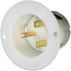 Hubbell Wiring Device-Kellems - Straight Blade Plugs & Connectors Connector Type: Flanged Inlet Grade: Industrial - Exact Tool & Supply