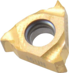 Seco - 11NR Internal Right Hand 16 UN Laydown Threading Insert - Grade CP500, TiAlN/TiN Coated Carbide - Exact Tool & Supply