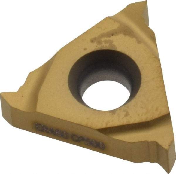 Seco - 16ER External Right Hand 48-16 Partial Profile 60° Laydown Threading Insert - Grade CP500, TiAlN/TiN Coated Carbide - Exact Tool & Supply