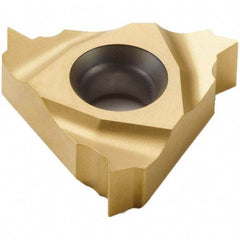 Seco - 16NL Internal Left Hand 11.5 NPT Laydown Threading Insert - Grade CP500, TiAlN/TiN Coated Carbide - Exact Tool & Supply