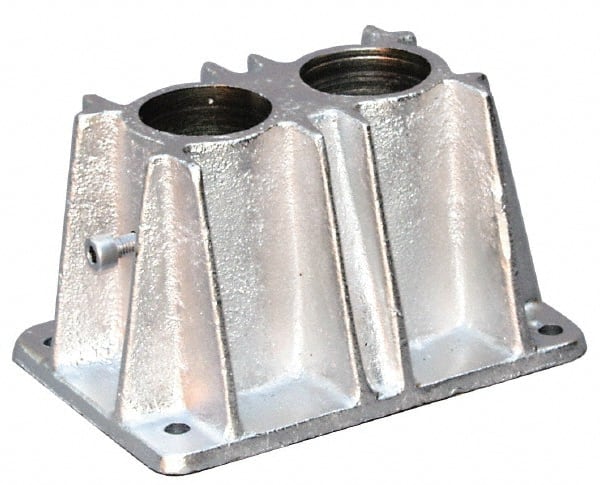 Vestil - Rail Mount Kits & Parts Type: Double Socket Floor Mount Mounting Plate Width (Inch): 5 - Exact Tool & Supply