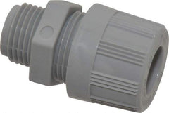 Woodhead Electrical - 4.75 to 6.35mm Capacity, Liquidtight, Straight Strain Relief Cord Grip - 1/2 NPT Thread, Nylon - Exact Tool & Supply