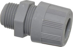 Woodhead Electrical - 6.35 to 7.93mm Capacity, Liquidtight, Straight Strain Relief Cord Grip - 1/2 NPT Thread, Nylon - Exact Tool & Supply