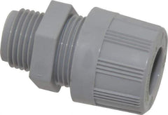 Woodhead Electrical - 7.93 to 9.53mm Capacity, Liquidtight, Straight Strain Relief Cord Grip - 1/2 NPT Thread, Nylon - Exact Tool & Supply