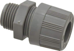 Woodhead Electrical - 9.53 to 11.1mm Capacity, Liquidtight, Straight Strain Relief Cord Grip - 1/2 NPT Thread, Nylon - Exact Tool & Supply