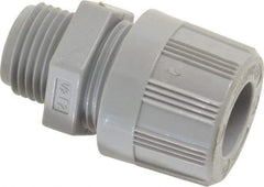 Woodhead Electrical - 14.27 to 15.88mm Capacity, Liquidtight, Straight Strain Relief Cord Grip - 1/2 NPT Thread, Nylon - Exact Tool & Supply