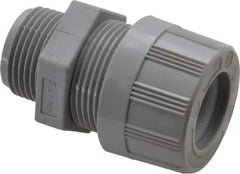 Woodhead Electrical - 11.1 to 14.27mm Capacity, Liquidtight, Straight Strain Relief Cord Grip - 3/4 NPT Thread, Nylon - Exact Tool & Supply