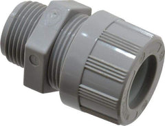 Woodhead Electrical - 14.27 to 17.45mm Capacity, Liquidtight, Straight Strain Relief Cord Grip - 3/4 NPT Thread, Nylon - Exact Tool & Supply