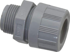 Woodhead Electrical - 17.45 to 20.62mm Capacity, Liquidtight, Straight Strain Relief Cord Grip - 3/4 NPT Thread, Nylon - Exact Tool & Supply