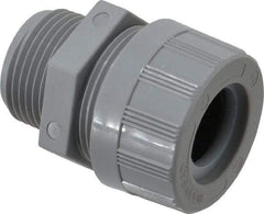 Woodhead Electrical - 19.05 to 22.23mm Capacity, Liquidtight, Straight Strain Relief Cord Grip - 1 NPT Thread, Nylon - Exact Tool & Supply