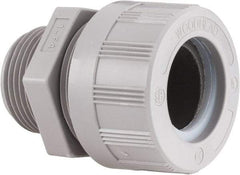 Woodhead Electrical - 20.62 to 23.8mm Capacity, Liquidtight, Straight Strain Relief Cord Grip - 1 NPT Thread, Nylon - Exact Tool & Supply