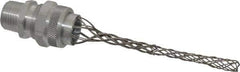 Woodhead Electrical - 6.35 to 9.53mm Capacity, Liquidtight, Straight Strain Relief Cord Grip - 1/2 NPT Thread, 4-1/2" Long, Aluminum - Exact Tool & Supply