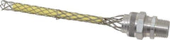 Woodhead Electrical - 9.53 to 12.7mm Capacity, Liquidtight, Straight Strain Relief Cord Grip - 1/2 NPT Thread, 6-1/4" Long, Aluminum - Exact Tool & Supply