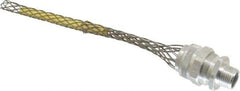 Woodhead Electrical - 15.88 to 19.05mm Capacity, Liquidtight, Straight Strain Relief Cord Grip - 1/2 NPT Thread, 7" Long, Aluminum - Exact Tool & Supply
