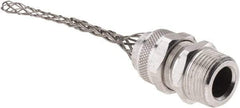 Woodhead Electrical - 6.35 to 9.53mm Capacity, Liquidtight, Straight Strain Relief Cord Grip - 3/4 NPT Thread, 5-5/8" Long, Aluminum - Exact Tool & Supply