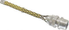 Woodhead Electrical - 9.53 to 12.7mm Capacity, Liquidtight, Straight Strain Relief Cord Grip - 3/4 NPT Thread, 6-1/4" Long, Aluminum - Exact Tool & Supply