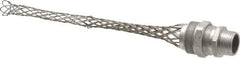 Woodhead Electrical - 15.88 to 19.05mm Capacity, Liquidtight, Straight Strain Relief Cord Grip - 3/4 NPT Thread, 9-1/2" Long, Aluminum - Exact Tool & Supply