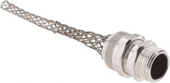 Woodhead Electrical - 14.4 to 17.45mm Capacity, Liquidtight, Straight Strain Relief Cord Grip - 1 NPT Thread, 6-1/2" Long, Aluminum - Exact Tool & Supply