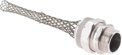 Woodhead Electrical - 28.58 to 31.75mm Capacity, Liquidtight, Straight Strain Relief Cord Grip - 1-1/4 NPT Thread, 13-3/8" Long, Aluminum - Exact Tool & Supply