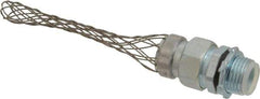 Woodhead Electrical - Liquidtight, Straight Strain Relief Cord Grip - 1/2 NPT Thread, 2-5/8" Long, Iron & Zinc-plated Steel - Exact Tool & Supply