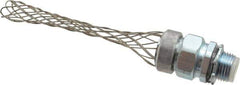 Woodhead Electrical - Liquidtight, Straight Strain Relief Cord Grip - 1/2 NPT Thread, 3-7/8" Long, Iron & Zinc-plated Steel - Exact Tool & Supply